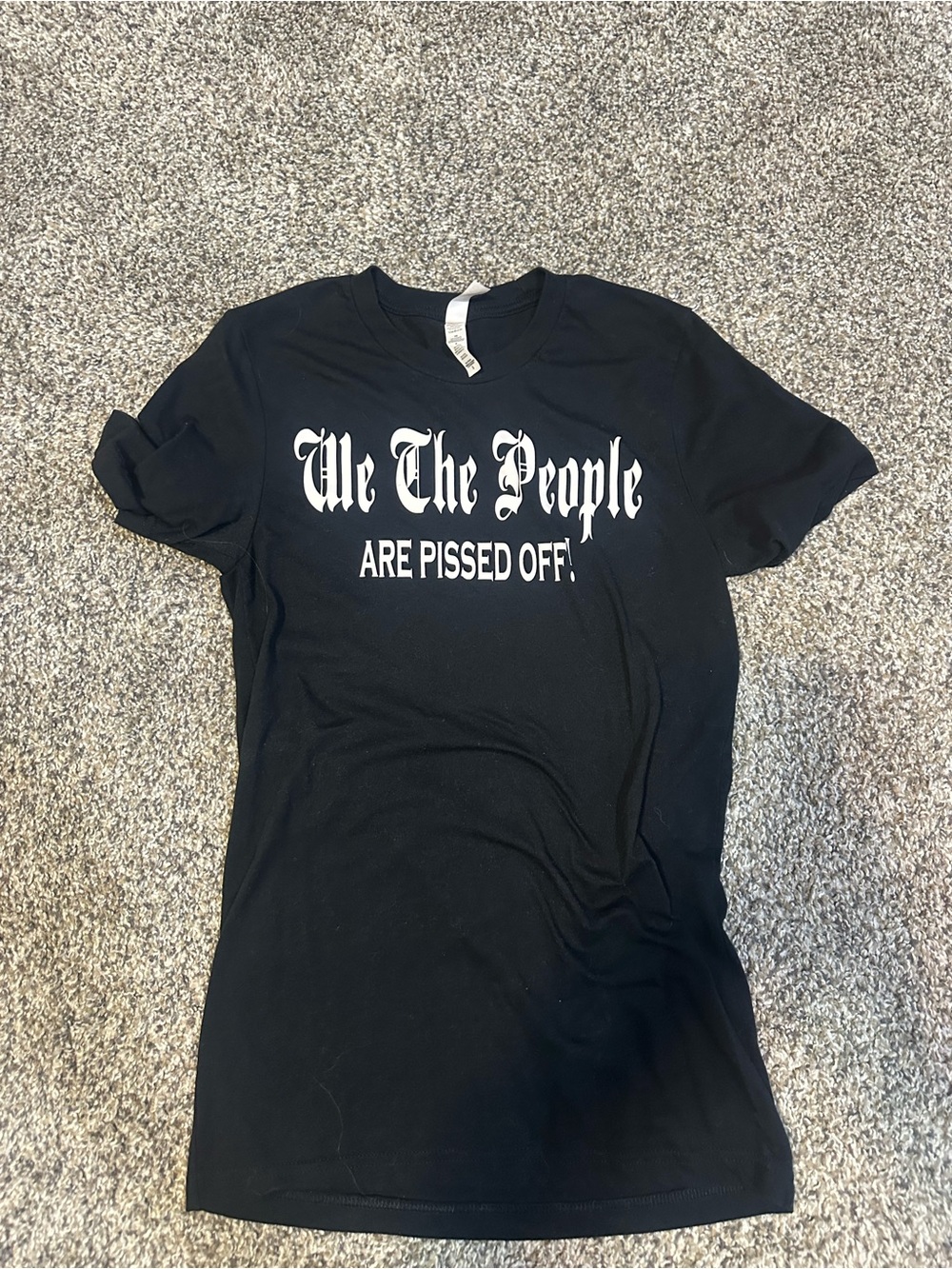 Bella Canvas Black Tee with White Gothic Script